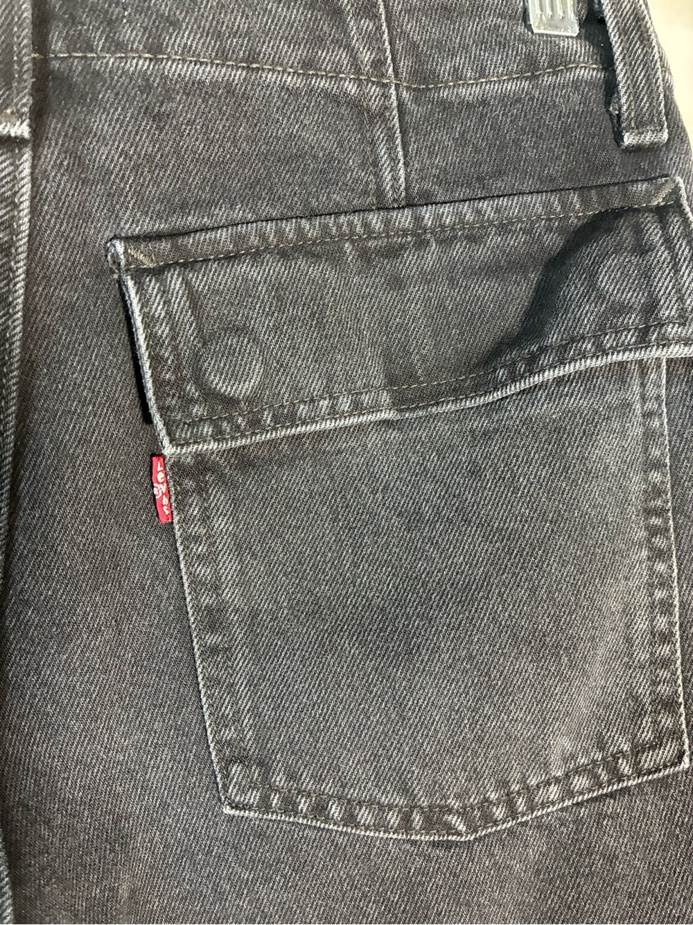 Levi’s 94 Baggy Black Wide Leg Drawstring Hem Cargo Jeans size 27 - Picture 7 of 7